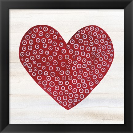 Framed Rustic Valentine Heart III Print