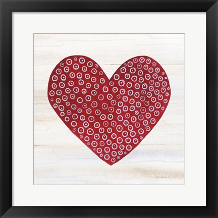 Framed Rustic Valentine Heart III Print