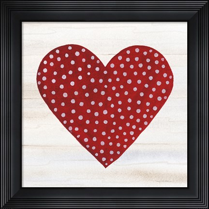Framed Rustic Valentine Heart I Print