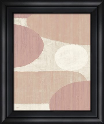 Framed Costa del Sol I Blush Print