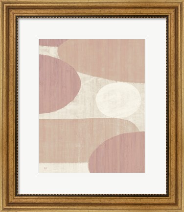 Framed Costa del Sol I Blush Print