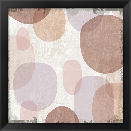 Framed Blush Drips I Print