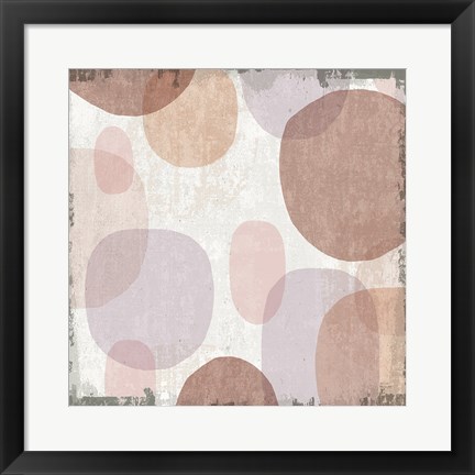 Framed Blush Drips I Print