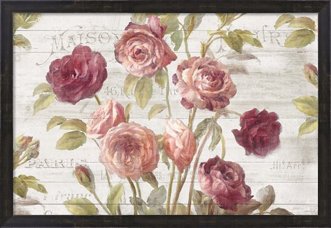 Framed French Roses I Print