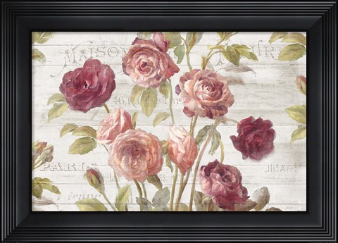 Framed French Roses I Print
