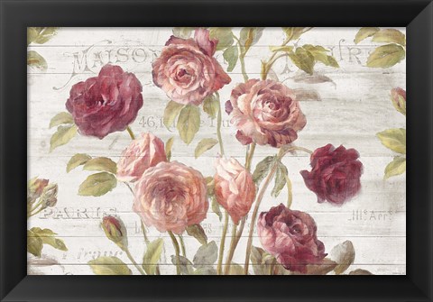 Framed French Roses I Print