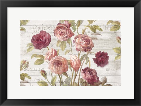 Framed French Roses I Print