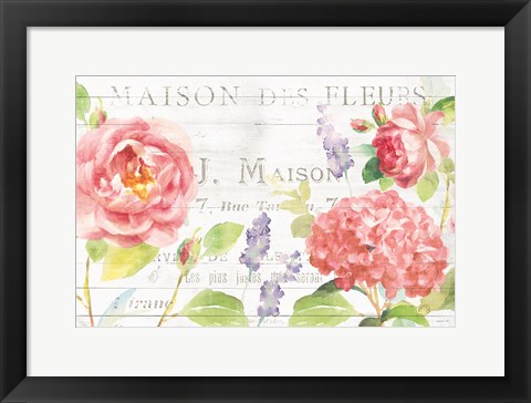 Framed Maison Des Fleurs I Print