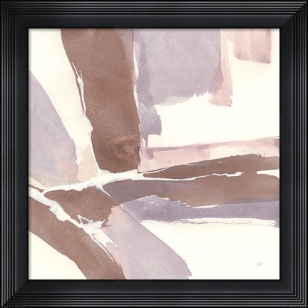Framed White and Placid II Blush Print