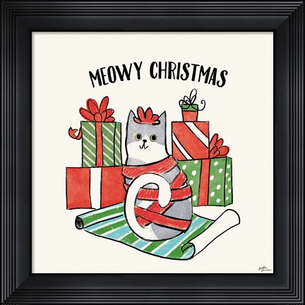 Framed Santa Paws IV Print