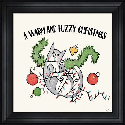 Framed Santa Paws II Print