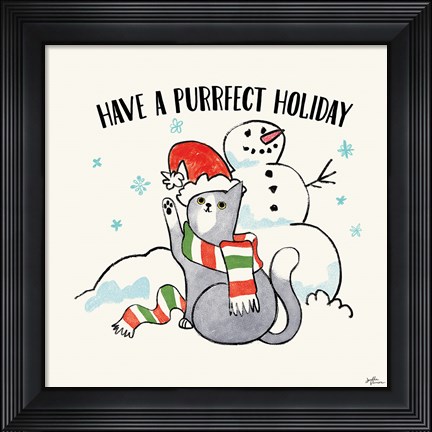 Framed Santa Paws III Print