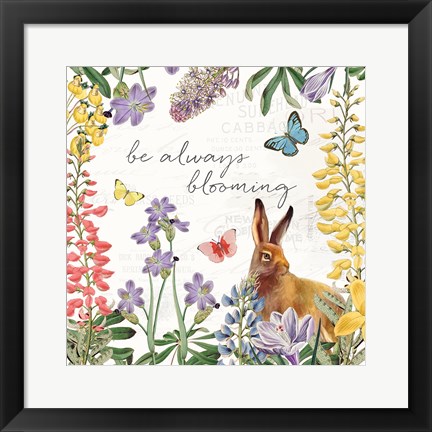 Framed Easter Garden III Print