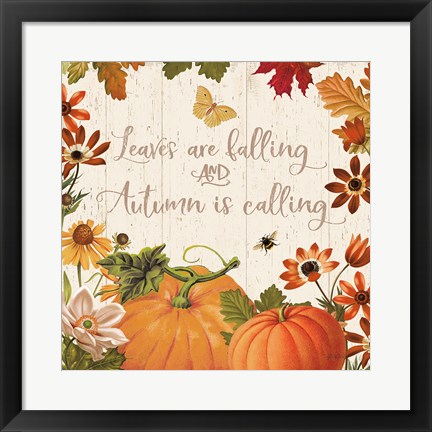 Framed Fall Garden III Print