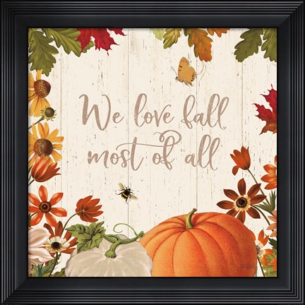 Framed Fall Garden II Print