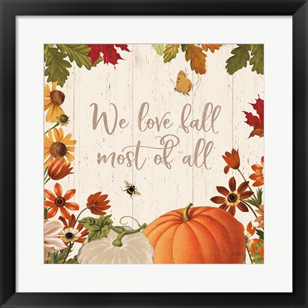 Framed Fall Garden II Print