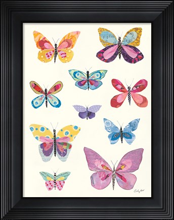 Framed Butterfly Charts II Print