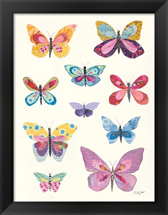 Framed Butterfly Charts II Print