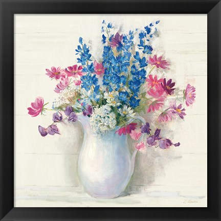 Framed Ironstone Bouquet II Bright Print