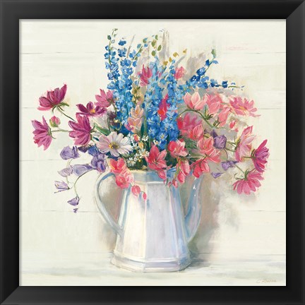 Framed Ironstone Bouquet I Bright Print