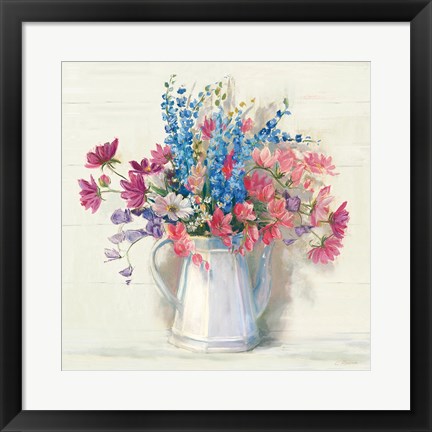 Framed Ironstone Bouquet I Bright Print