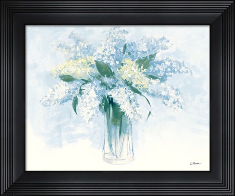 Framed Contemporary Lilac Blue Print