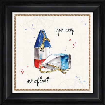 Framed Coastal Buoys VI Print