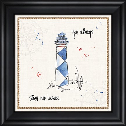 Framed Coastal Buoys IV Print