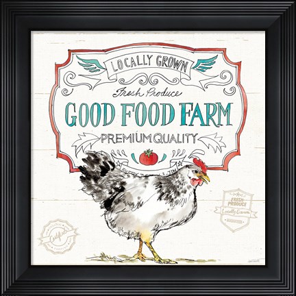 Framed Down on the Farm V Print