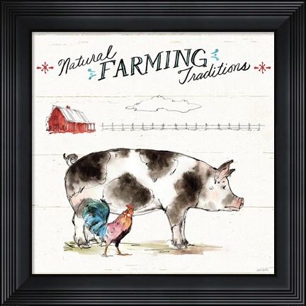 Framed Down on the Farm III Print