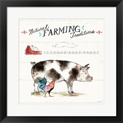 Framed Down on the Farm III Print