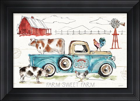 Framed Down on the Farm I Print