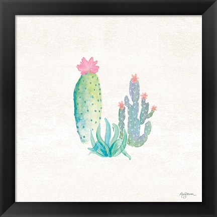 Framed Bohemian Cactus V Print