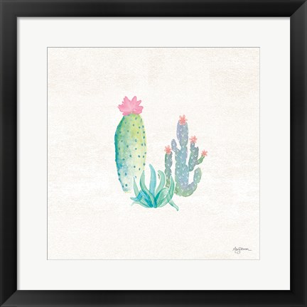 Framed Bohemian Cactus V Print