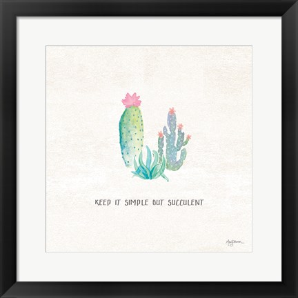 Framed Bohemian Cactus IX Print