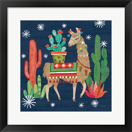 Framed Lovely Llamas III Christmas Print