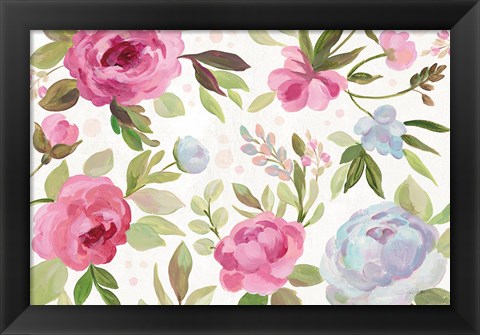 Framed Petals and Blossoms I Print