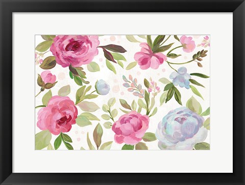 Framed Petals and Blossoms I Print