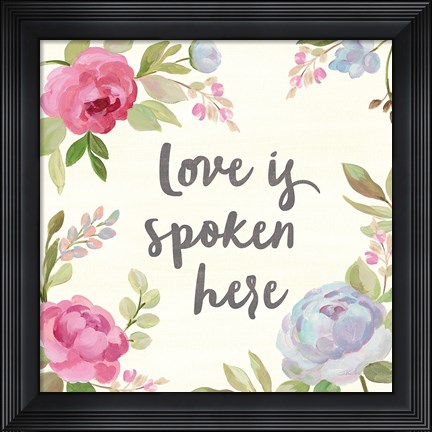 Framed Petals and Blossoms II Print