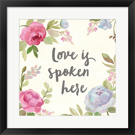 Framed Petals and Blossoms II Print