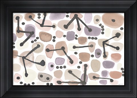 Framed Mid Century I Blush Print