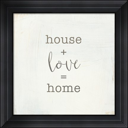 Framed Home Sweet Home IV Script Print