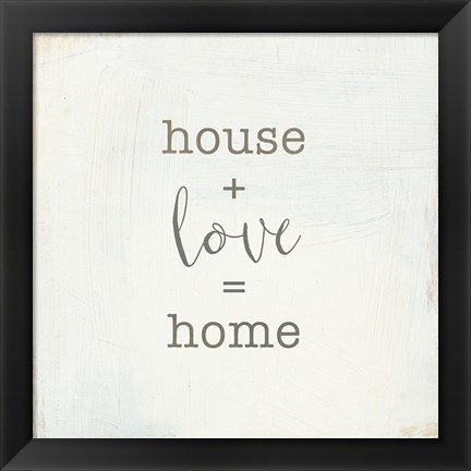 Framed Home Sweet Home IV Script Print