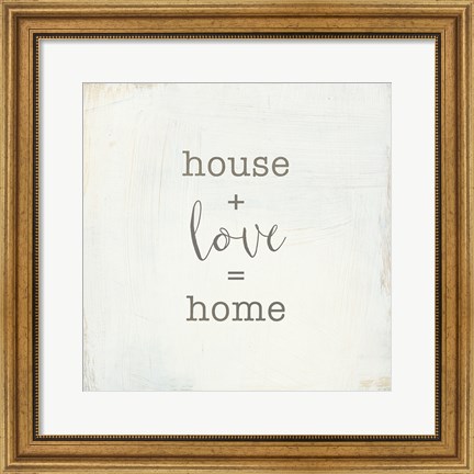 Framed Home Sweet Home IV Script Print