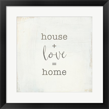 Framed Home Sweet Home IV Script Print