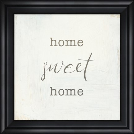 Framed Home Sweet Home I Script Print