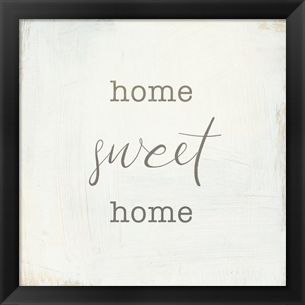 Framed Home Sweet Home I Script Print