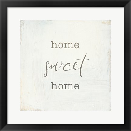 Framed Home Sweet Home I Script Print