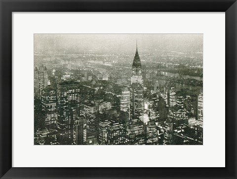 Framed Manhattan at Night Print