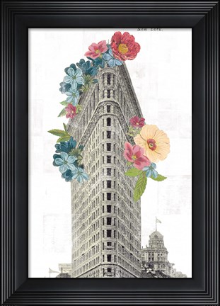 Framed Floral Flat Iron Print